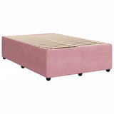 Boxspring met matras fluweel roze 120x200 cm