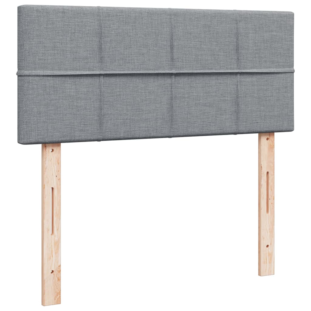 Boxspring met matras stof lichtgrijs 120x190 cm
