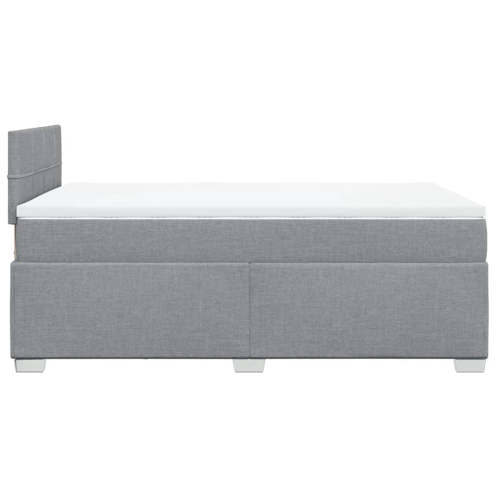 Boxspring met matras stof lichtgrijs 120x190 cm