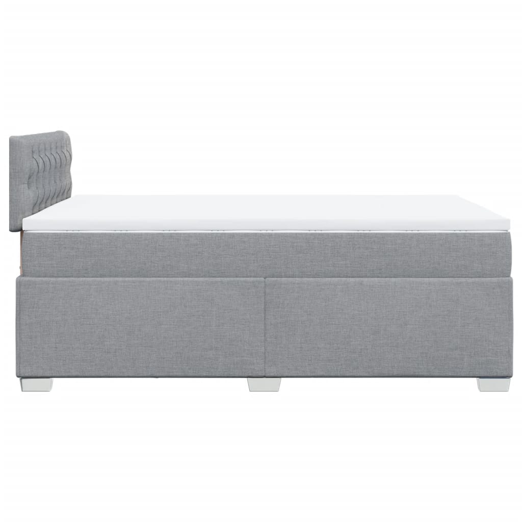 Boxspring met matras stof lichtgrijs 120x190 cm