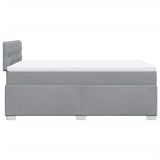 Boxspring met matras stof lichtgrijs 120x190 cm