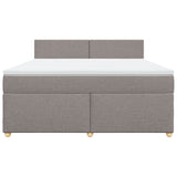 Boxspring met matras stof taupe 180x200 cm