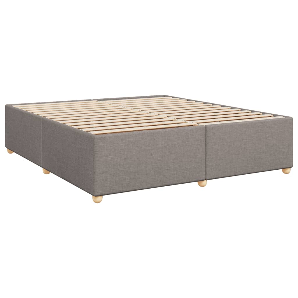 Boxspring met matras stof taupe 180x200 cm