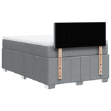 Boxspring met matras stof lichtgrijs 120x190 cm