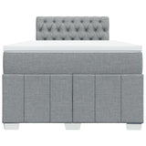 Boxspring met matras stof lichtgrijs 120x190 cm