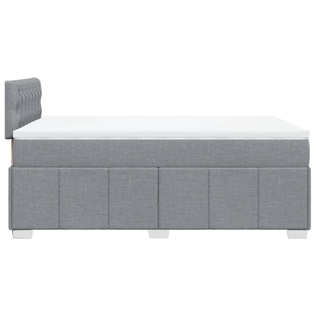 Boxspring met matras stof lichtgrijs 120x190 cm