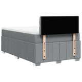 Boxspring met matras stof lichtgrijs 120x190 cm