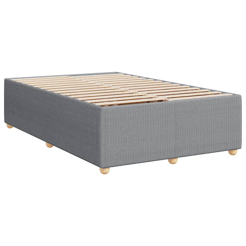 Boxspring met matras stof lichtgrijs 120x190 cm