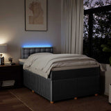 Boxspring met matras stof lichtgrijs 120x190 cm
