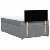 Boxspring met matras stof lichtgrijs 120x190 cm