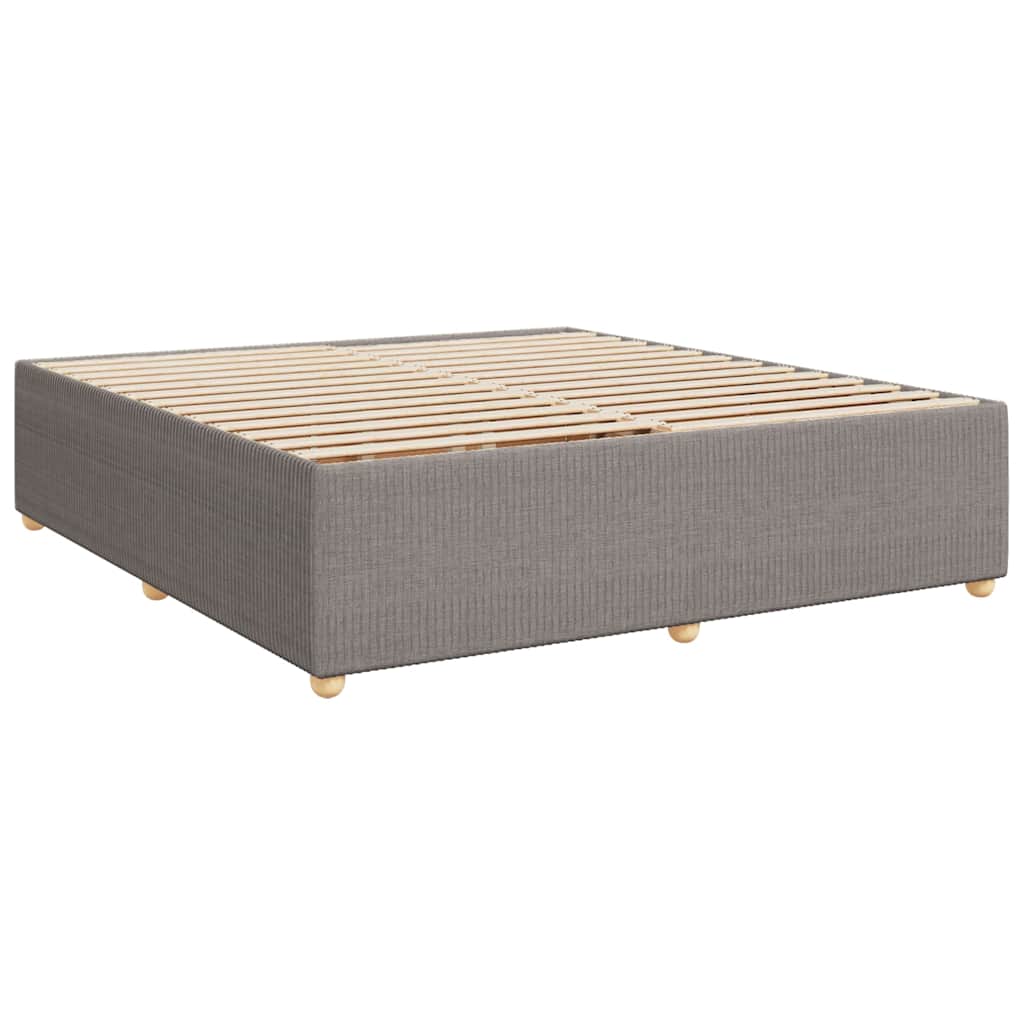 Boxspring met matras stof taupe 180x200 cm