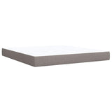 Boxspring met matras stof taupe 180x200 cm