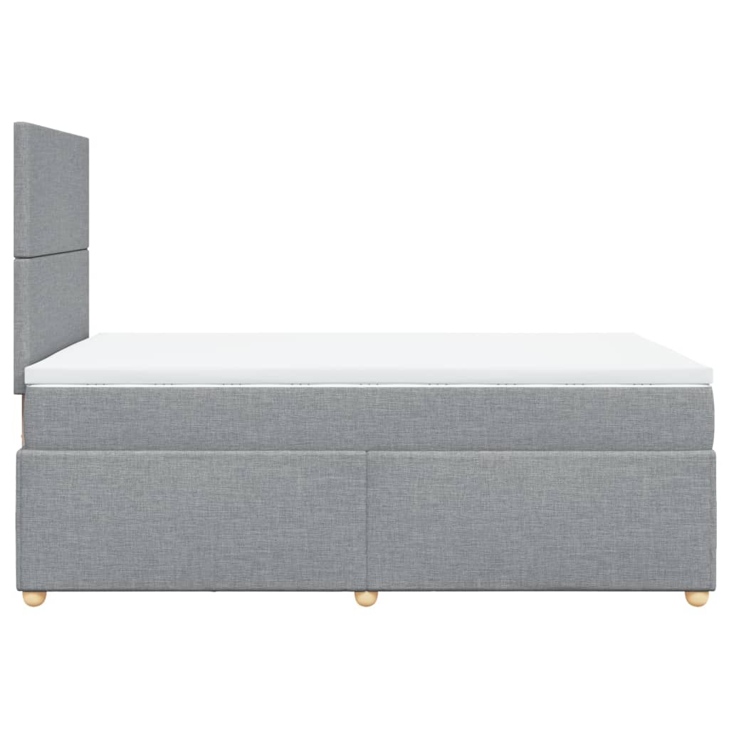Boxspring met matras stof lichtgrijs 120x190 cm