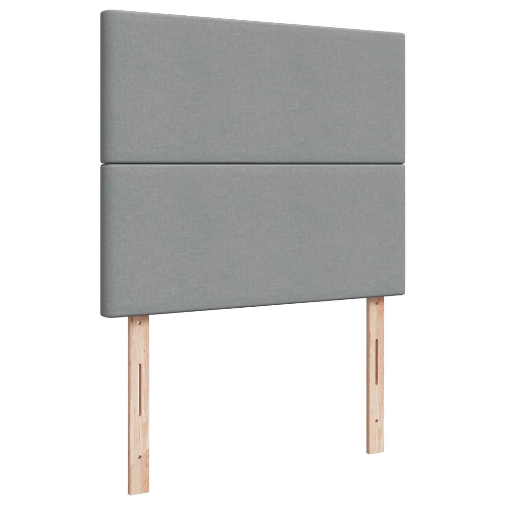 Boxspring met matras stof lichtgrijs 120x190 cm