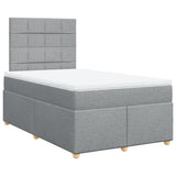Boxspring met matras stof lichtgrijs 120x190 cm