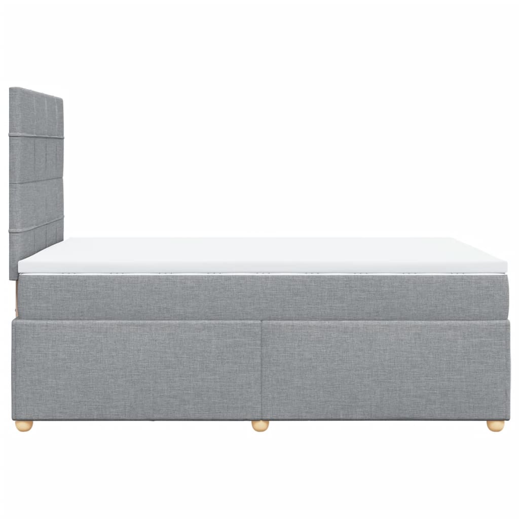 Boxspring met matras stof lichtgrijs 120x190 cm