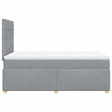 Boxspring met matras stof lichtgrijs 120x190 cm