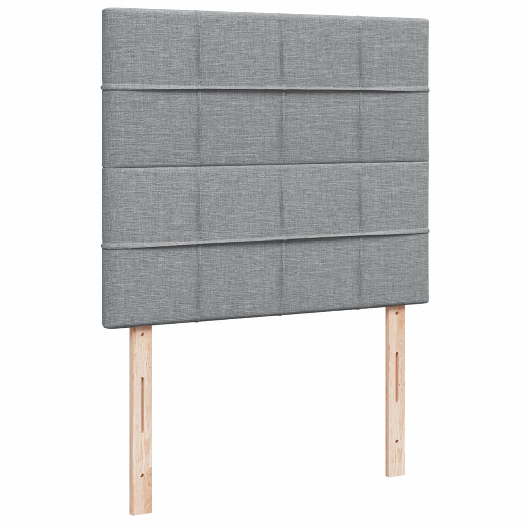 Boxspring met matras stof lichtgrijs 120x190 cm