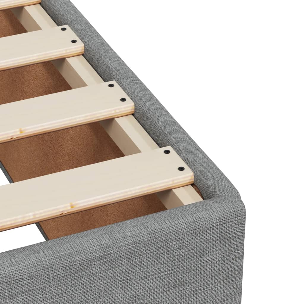 Boxspring met matras stof lichtgrijs 120x190 cm