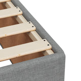 Boxspring met matras stof lichtgrijs 120x190 cm