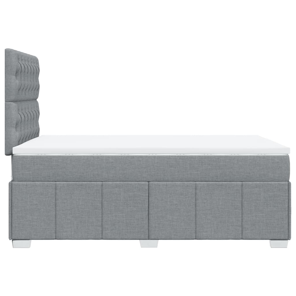 Boxspring met matras stof lichtgrijs 120x190 cm