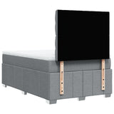 Boxspring met matras stof lichtgrijs 120x190 cm