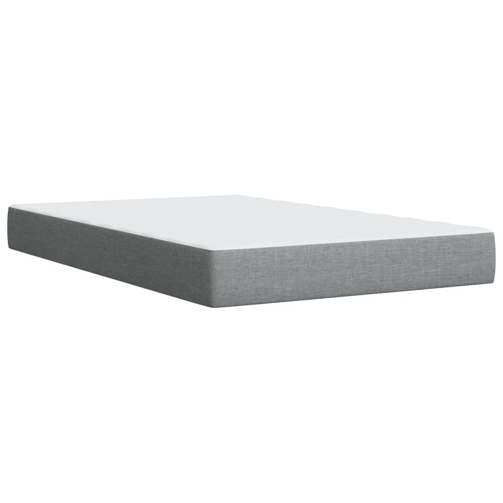 Boxspring met matras stof lichtgrijs 120x190 cm