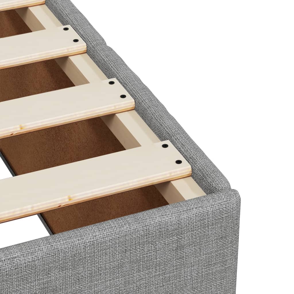 Boxspring met matras stof lichtgrijs 120x190 cm
