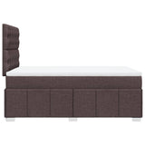 Boxspring met matras stof donkerbruin 120x190 cm