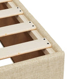 Boxspring met matras stof crèmekleurig 120x190 cm