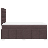 Boxspring met matras stof donkerbruin 120x190 cm