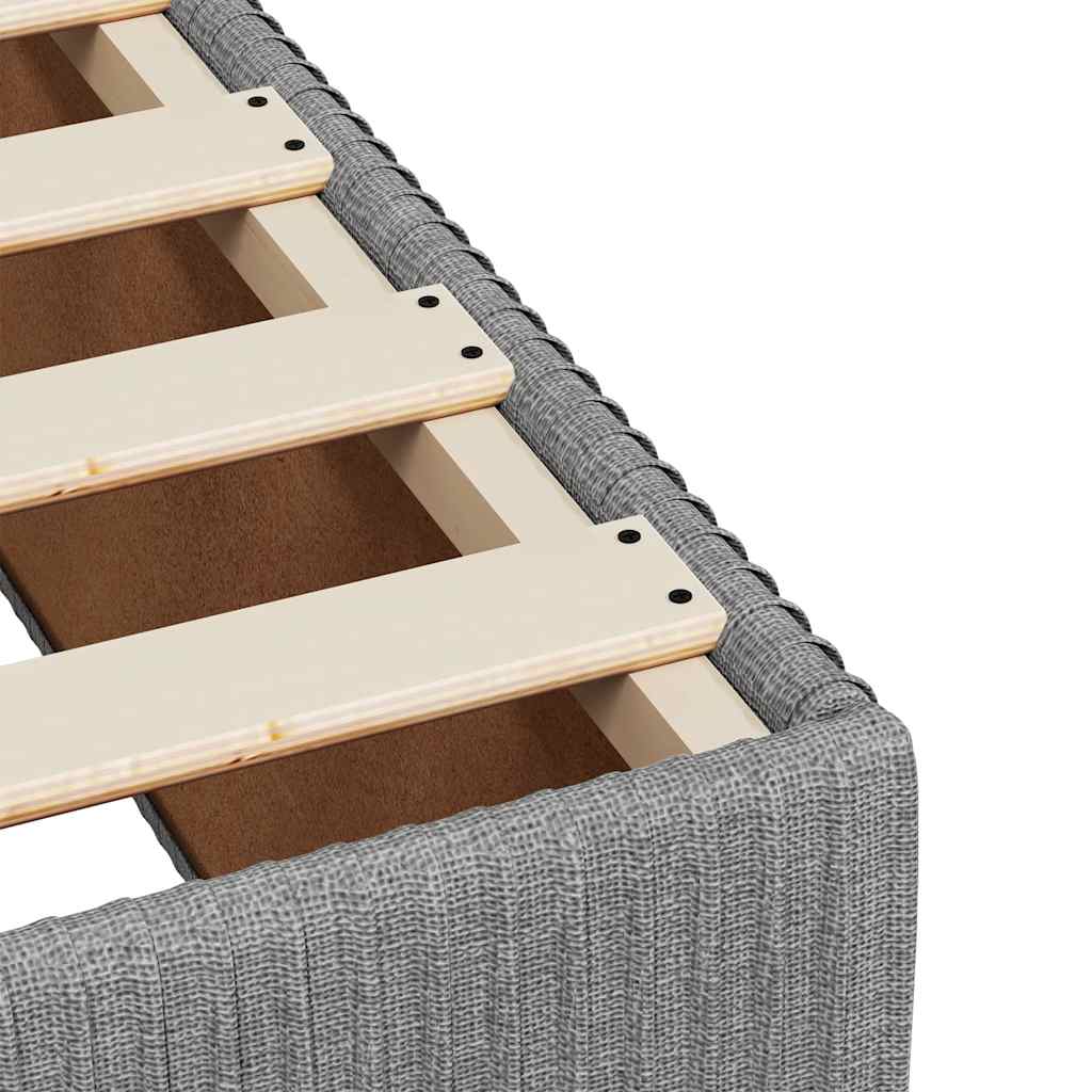 Boxspring met matras stof lichtgrijs 120x190 cm