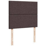 Boxspring met matras stof donkerbruin 120x190 cm