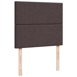 Boxspring met matras stof donkerbruin 120x190 cm