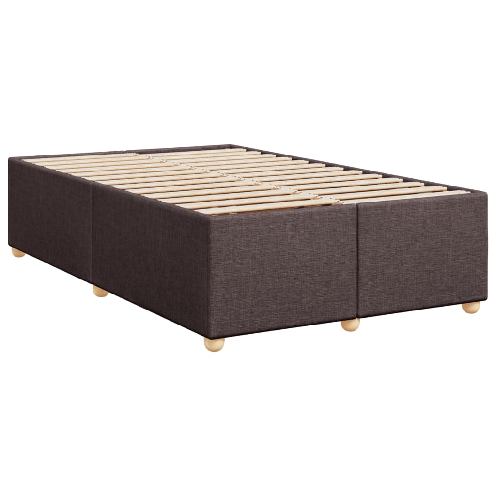 Boxspring met matras stof donkerbruin 120x190 cm