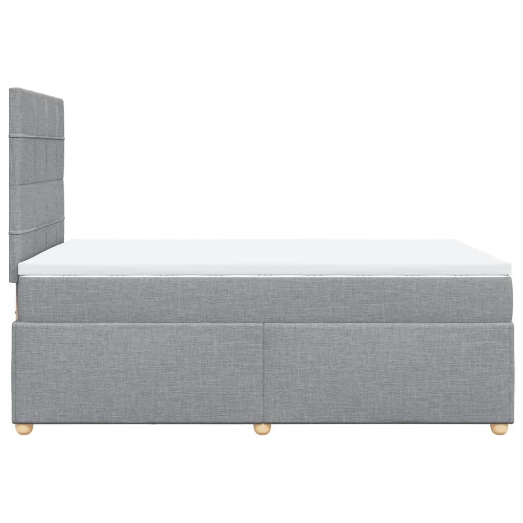 Boxspring met matras stof lichtgrijs 120x190 cm