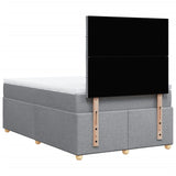 Boxspring met matras stof lichtgrijs 120x190 cm