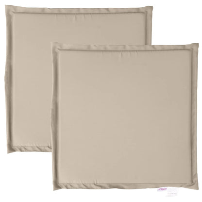 Tuinzitkussens 2 st vierkant 45x45x2 cm taupe - AllerleiShop