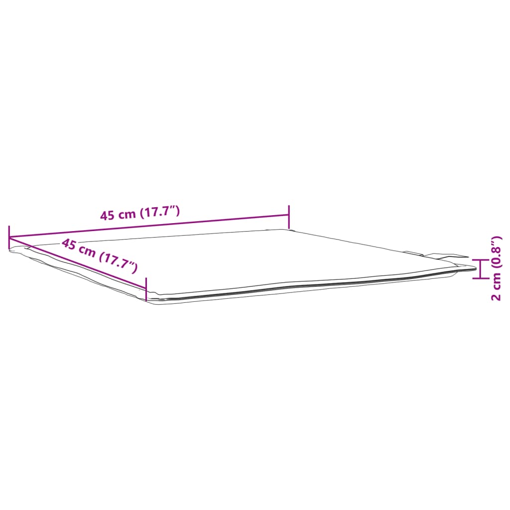 Tuinzitkussens 2 st vierkant 45x45x2 cm lichtgrijs - AllerleiShop