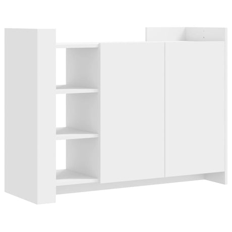 Dressoir 100x35x75 cm bewerkt hout wit - AllerleiShop