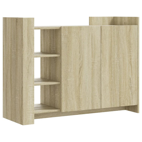 Dressoir 100x35x75 cm bewerkt hout sonoma eikenkleurig - AllerleiShop