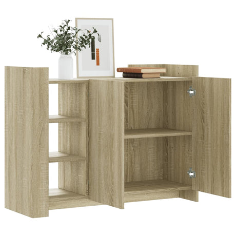 Dressoir 100x35x75 cm bewerkt hout sonoma eikenkleurig - AllerleiShop