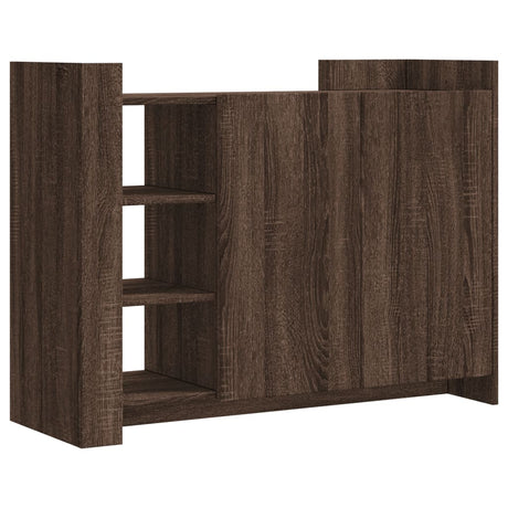 Dressoir 100x35x75 cm bewerkt hout bruin eikenkleur - AllerleiShop