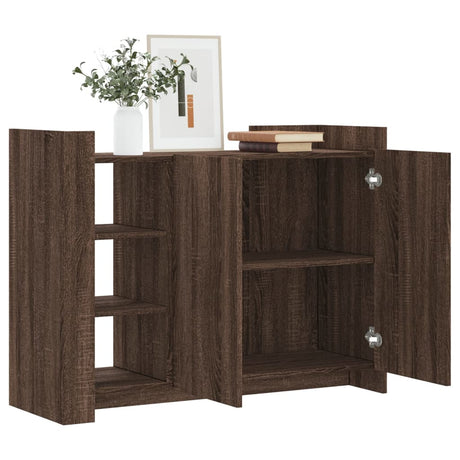 Dressoir 100x35x75 cm bewerkt hout bruin eikenkleur - AllerleiShop