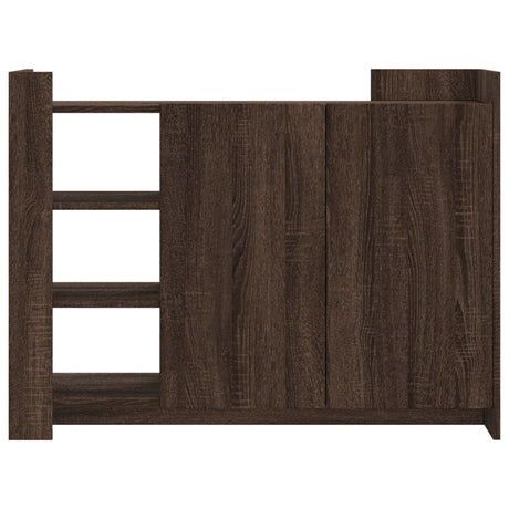 Dressoir 100x35x75 cm bewerkt hout bruin eikenkleur - AllerleiShop