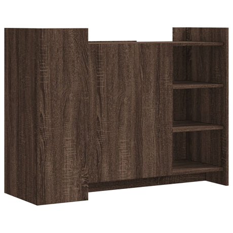 Dressoir 100x35x75 cm bewerkt hout bruin eikenkleur - AllerleiShop