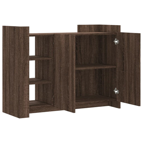 Dressoir 100x35x75 cm bewerkt hout bruin eikenkleur - AllerleiShop