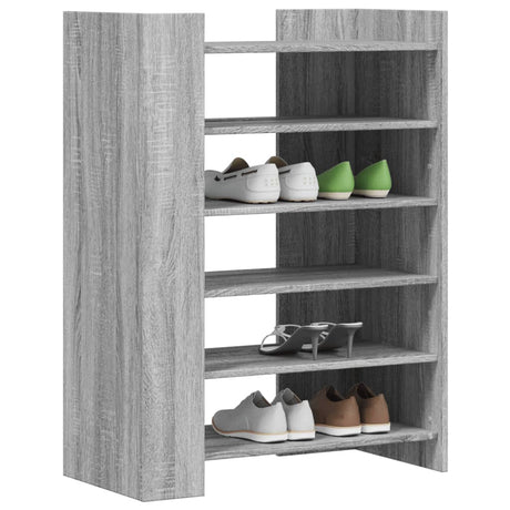 Schoenenkast 74,5x37,5x100 cm bewerkt hout grijs sonoma eiken - AllerleiShop