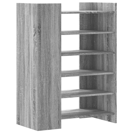 Schoenenkast 74,5x37,5x100 cm bewerkt hout grijs sonoma eiken - AllerleiShop