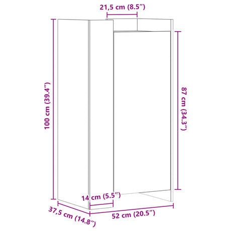 Schoenenkast 52x37,5x100 cm bewerkt hout wit - AllerleiShop